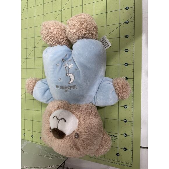 Little Me Baby Boy Blue 9" Plush Welcome To The World Bear With Rattle - Picture 3 of 6